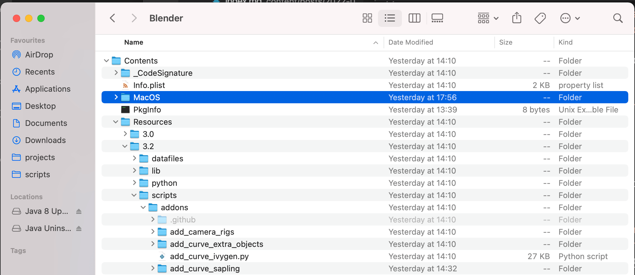 Scripts folder in blender steam folder