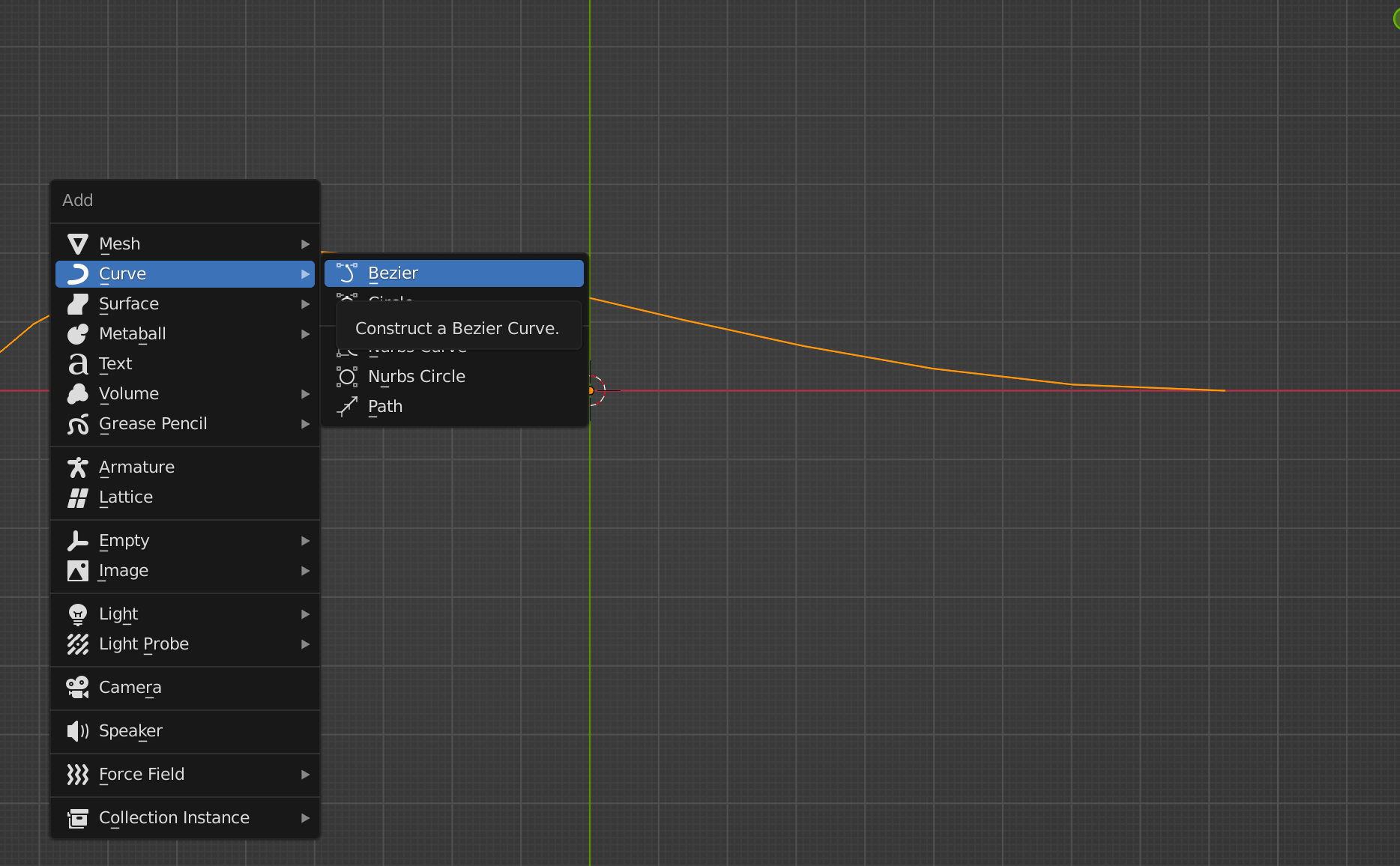 Blender creating curve
