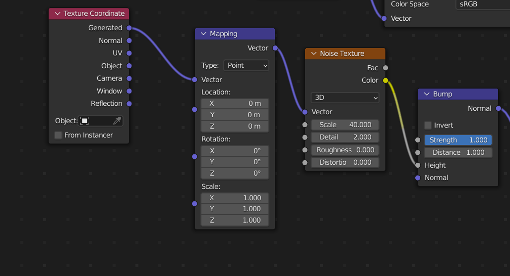 Bump map nodes in blender